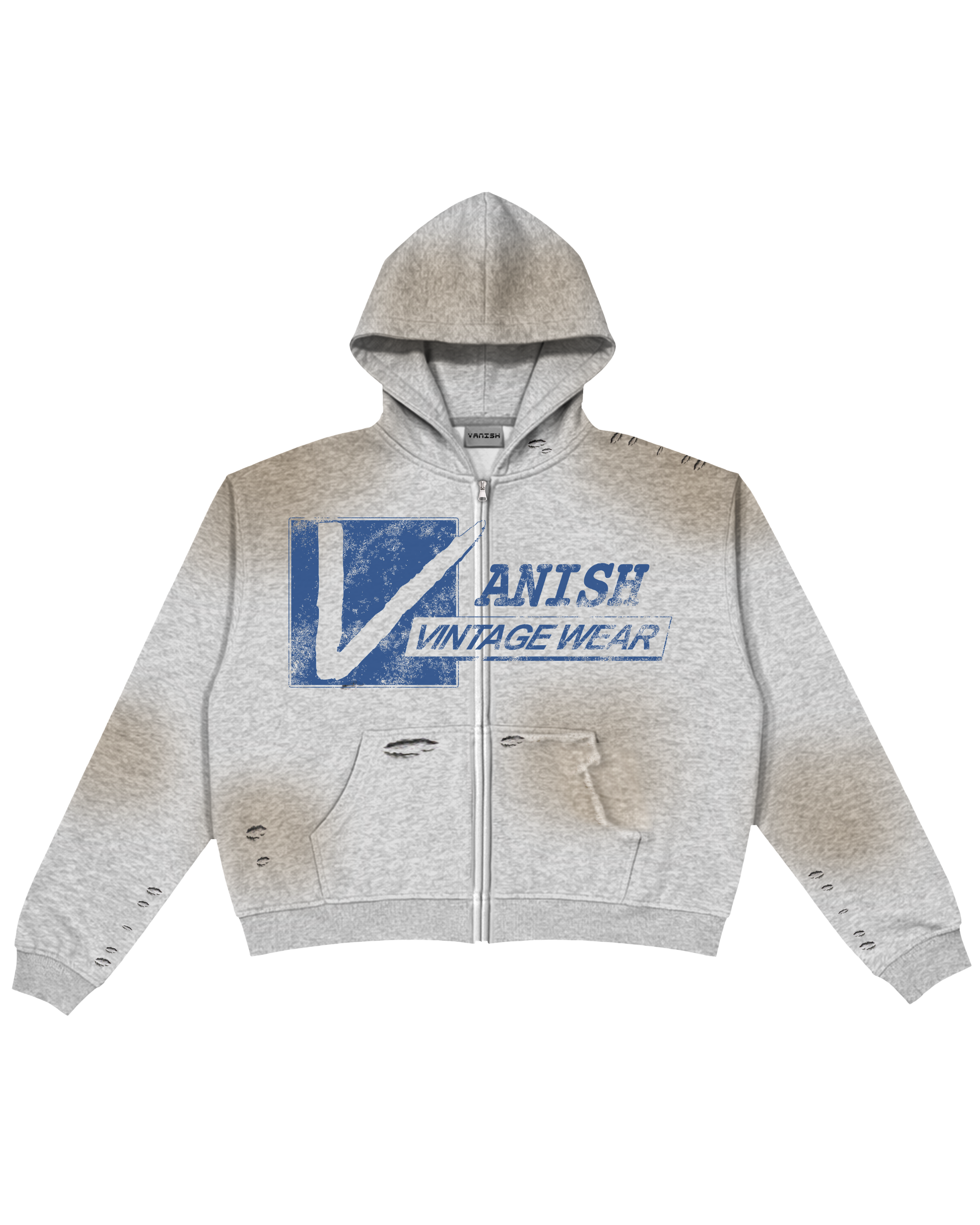 Vintage Wear Zip Hoodie