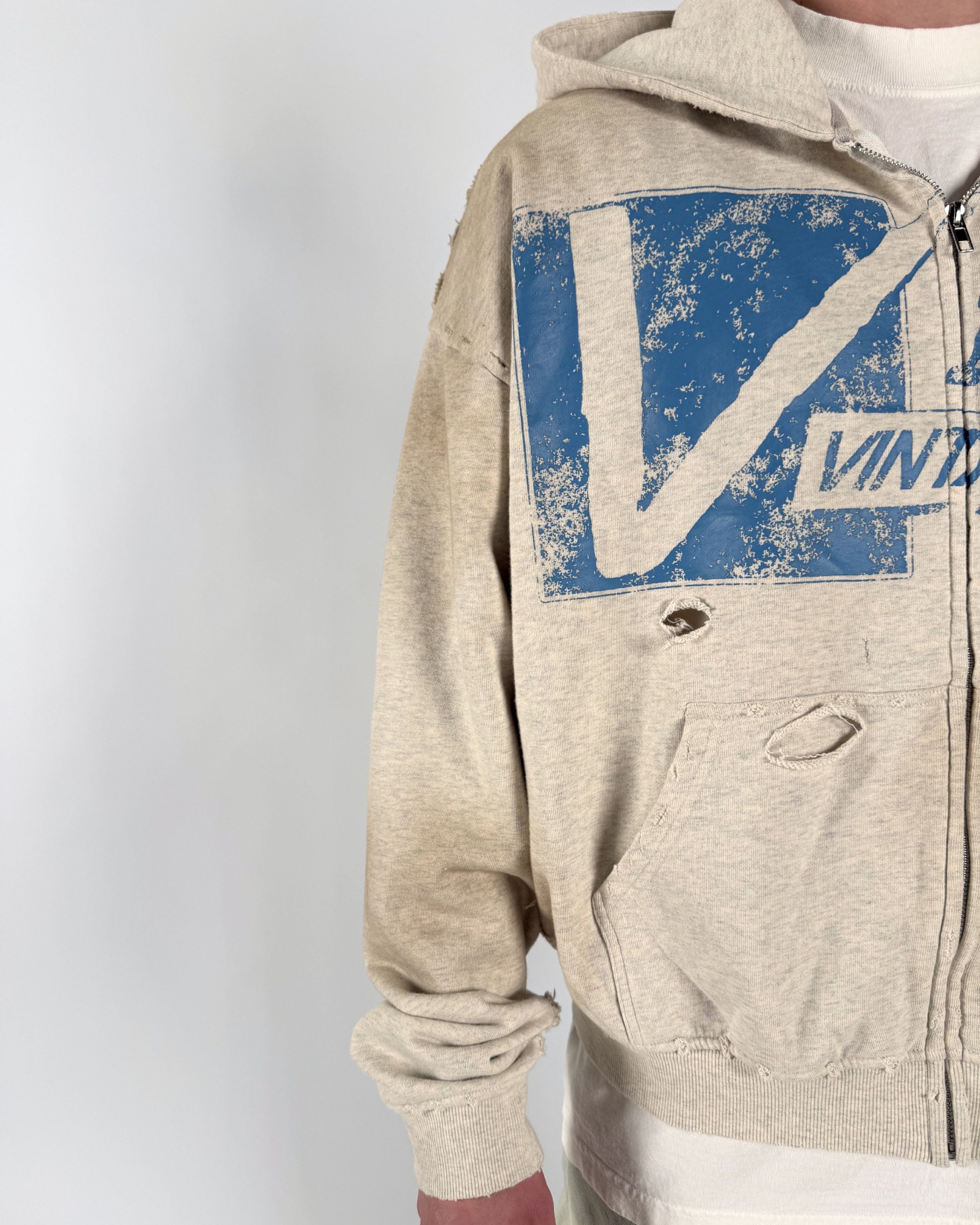 Vintage Wear Zip Hoodie